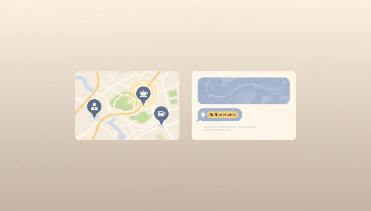 Comparison of local map pack results and AI-generated recommended business