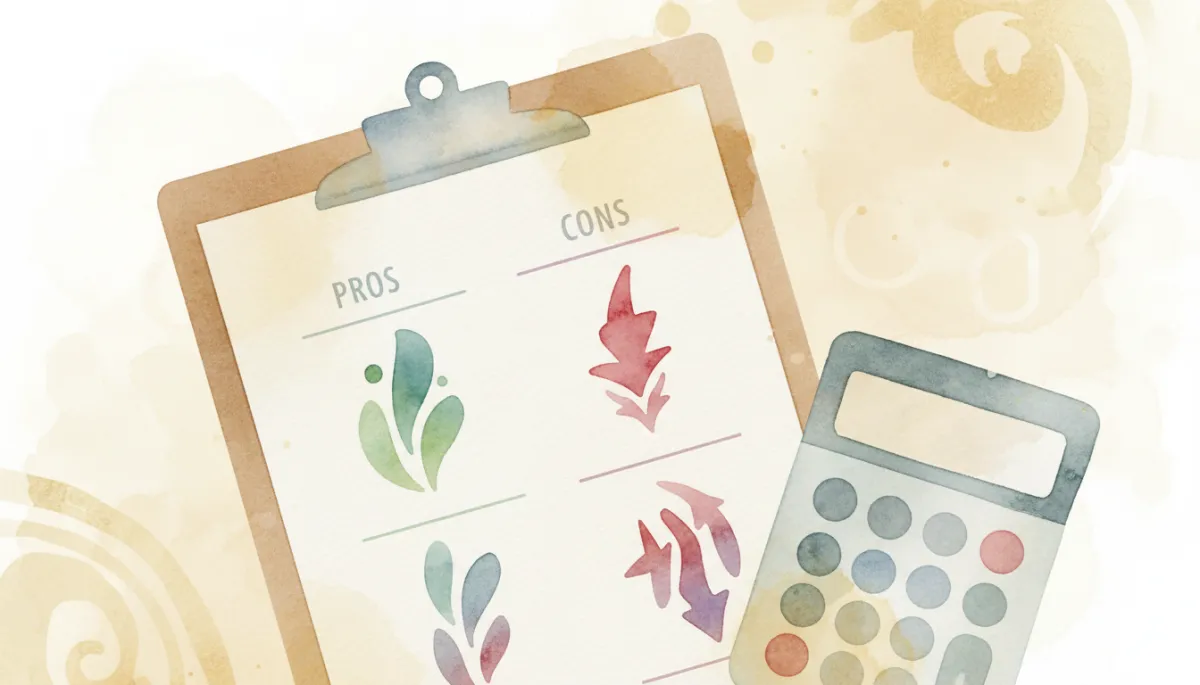 Comparison of IUL benefits and drawbacks on a planning worksheet Comparison of IUL benefits and drawbacks on a planning worksheet