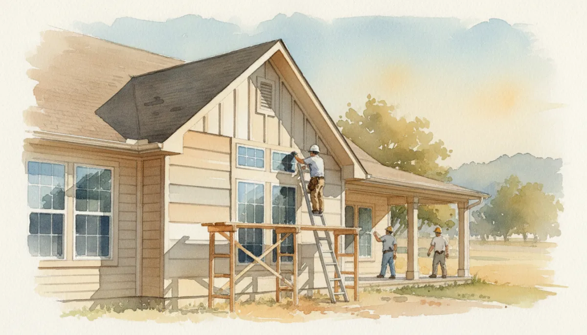 Texas home receiving new energy-efficient windows and durable siding during a remodel