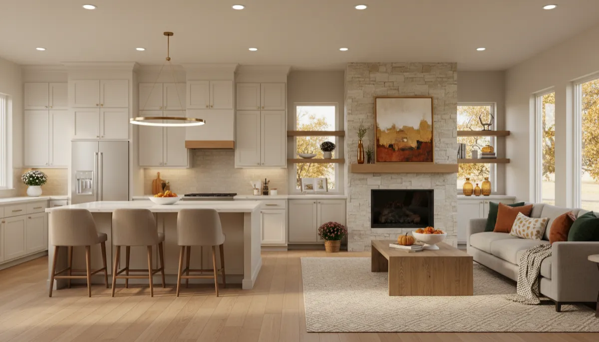 Open-concept Texas kitchen and living area remodeled before the fall holidays