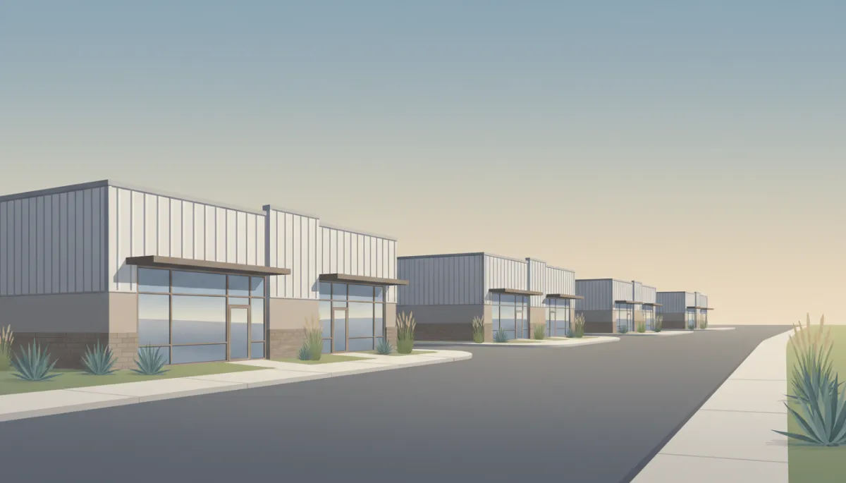 Flex industrial park with upgraded commercial metal buildings in Texas