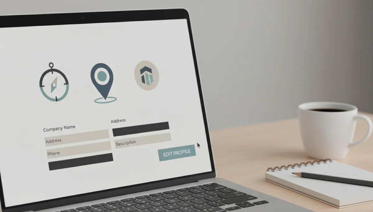 Managing local business directory listings on a laptop