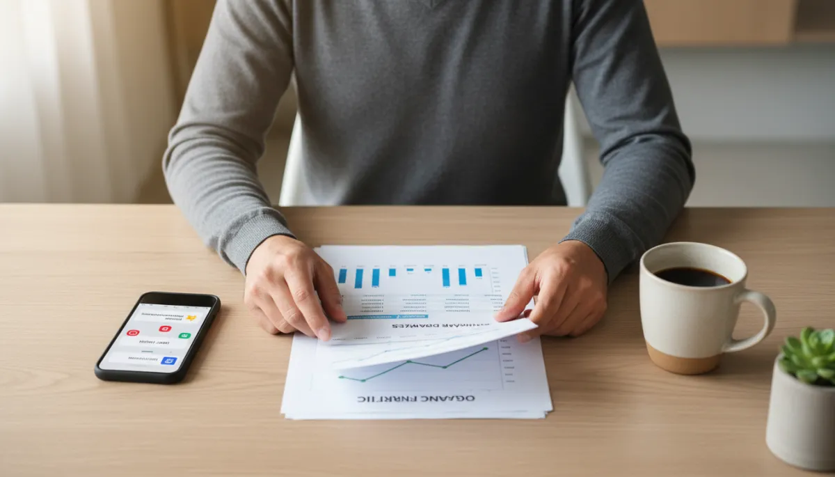 Business owner reviewing SEO gains from sustained authority link building