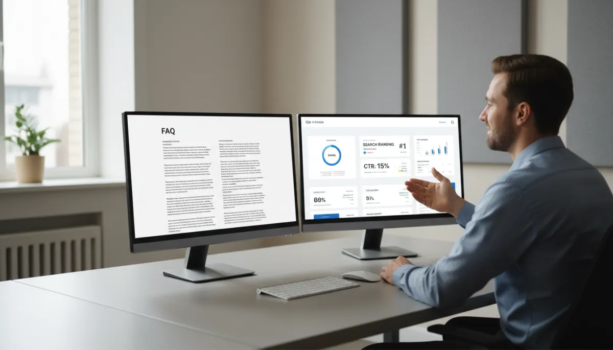 Comparison of generic FAQs versus optimized, structured Q&A content