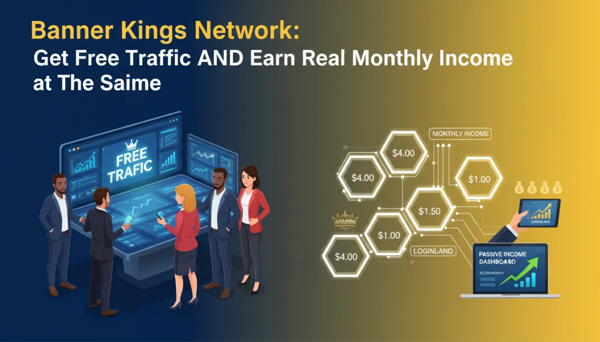 Banner Kings Network: Get Free Traffic AND Earn Real Monthly Income at the Same Time