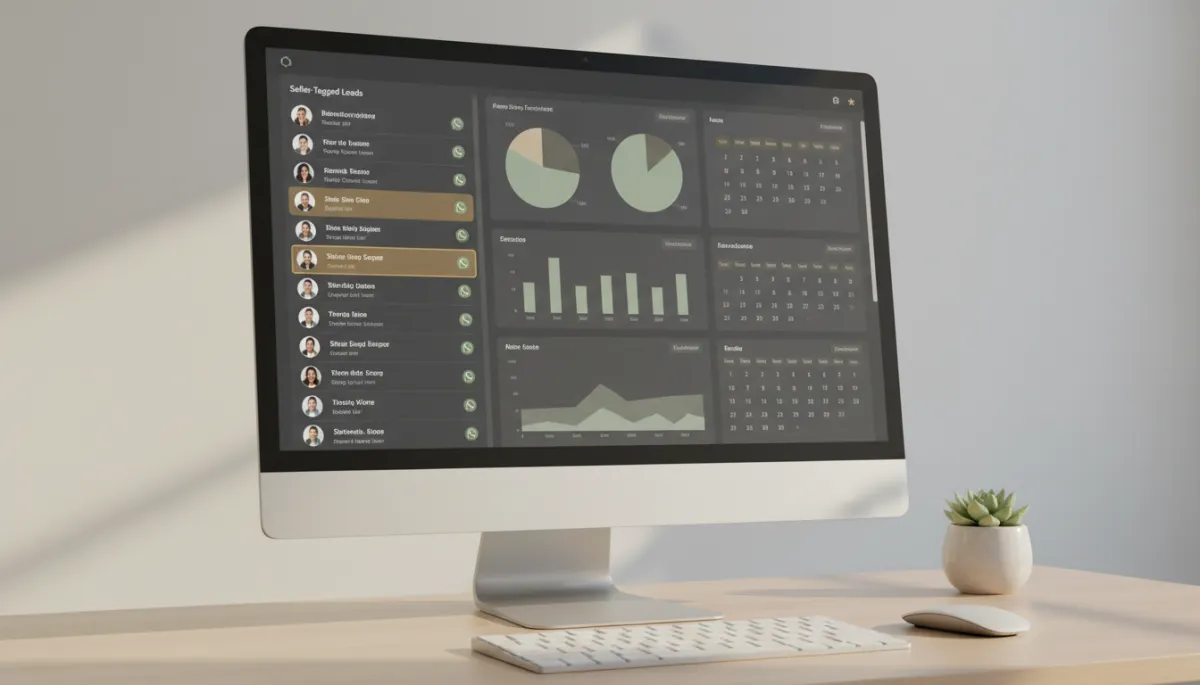 CRM dashboard highlighting seller-tagged portal leads