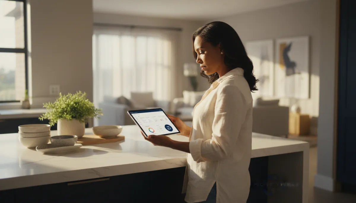 Homeowner viewing an instant CMA report generated from an online request