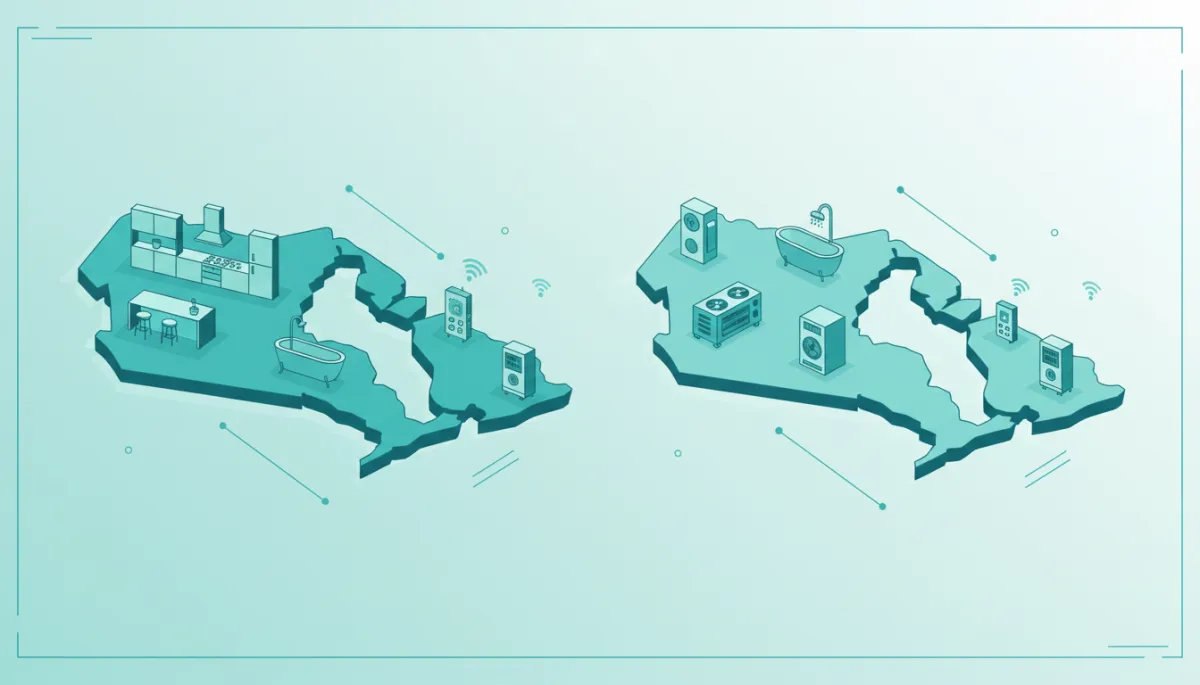 Illustrated map of Ontario and Quebec showing renovation activity and service areas Illustrated map of Ontario and Quebec showing renovation activity and service areas