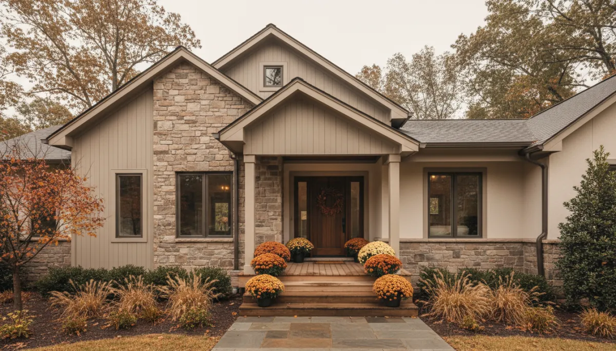 Professionally staged Triangle home with early fall curb appeal