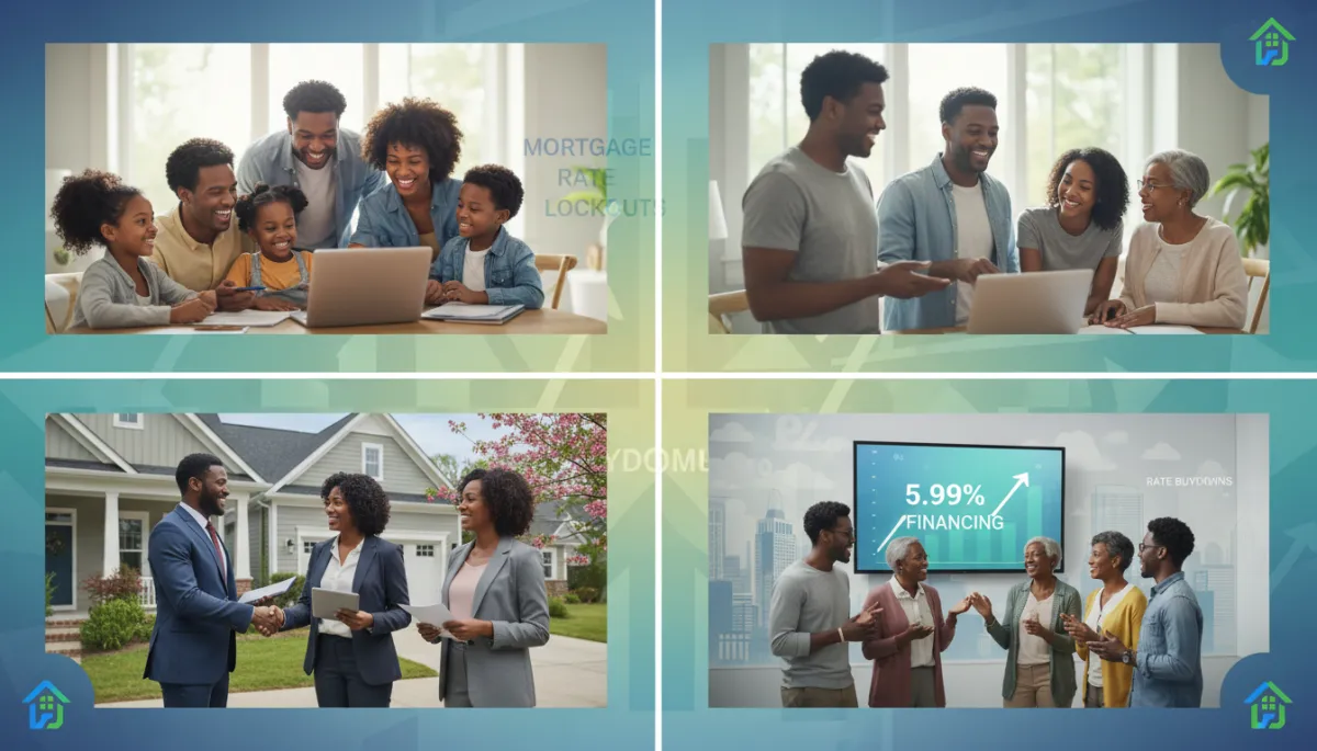 Real estate agent showing North Carolina buyers a comparison between 6.75% and 5.99% mortgage payments