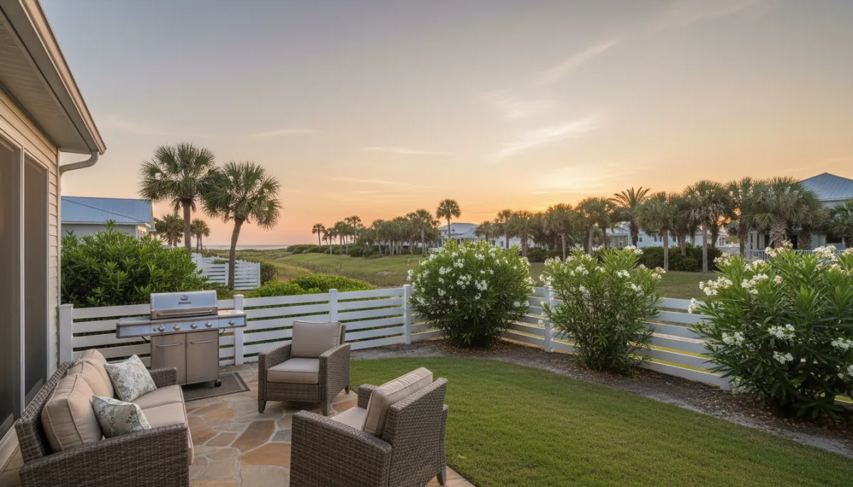 Backyard living in a coastal Fort Walton Beach home