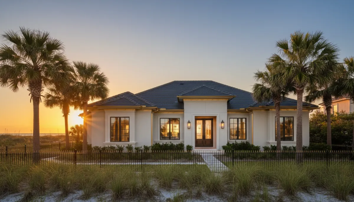 Beautiful NW Florida home exterior with coastal architectural style