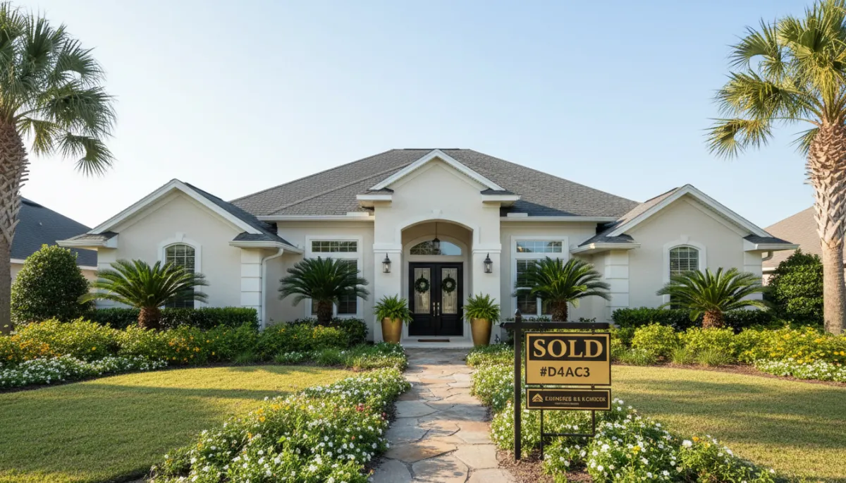 Northwest Florida home with a Sold sign in the yard