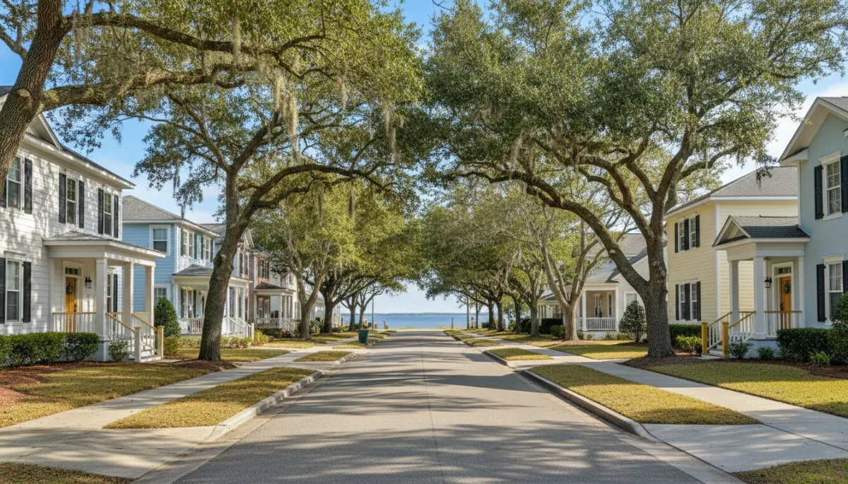 Scenic Niceville Florida neighborhood street near the Emerald Coast