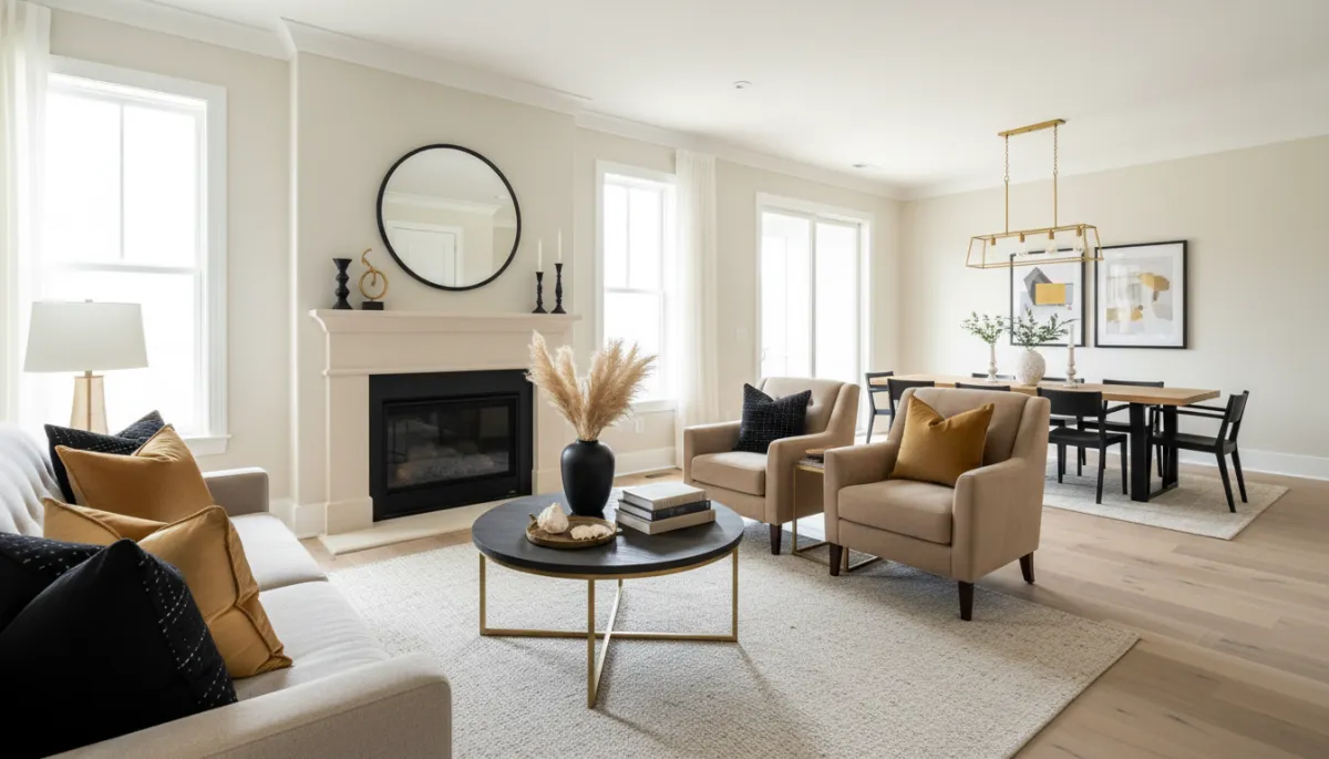 Beautifully staged NW Florida home interior