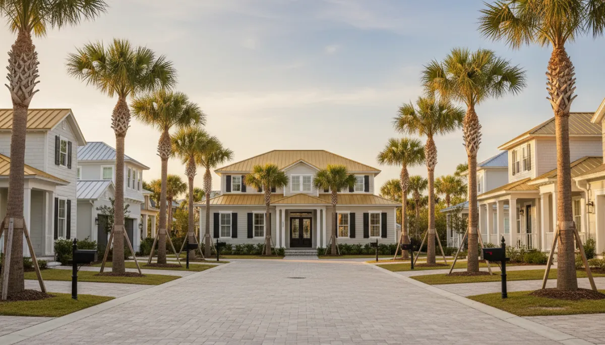 NW Florida coastal neighborhood with homes featuring hurricane-resistant upgrades
