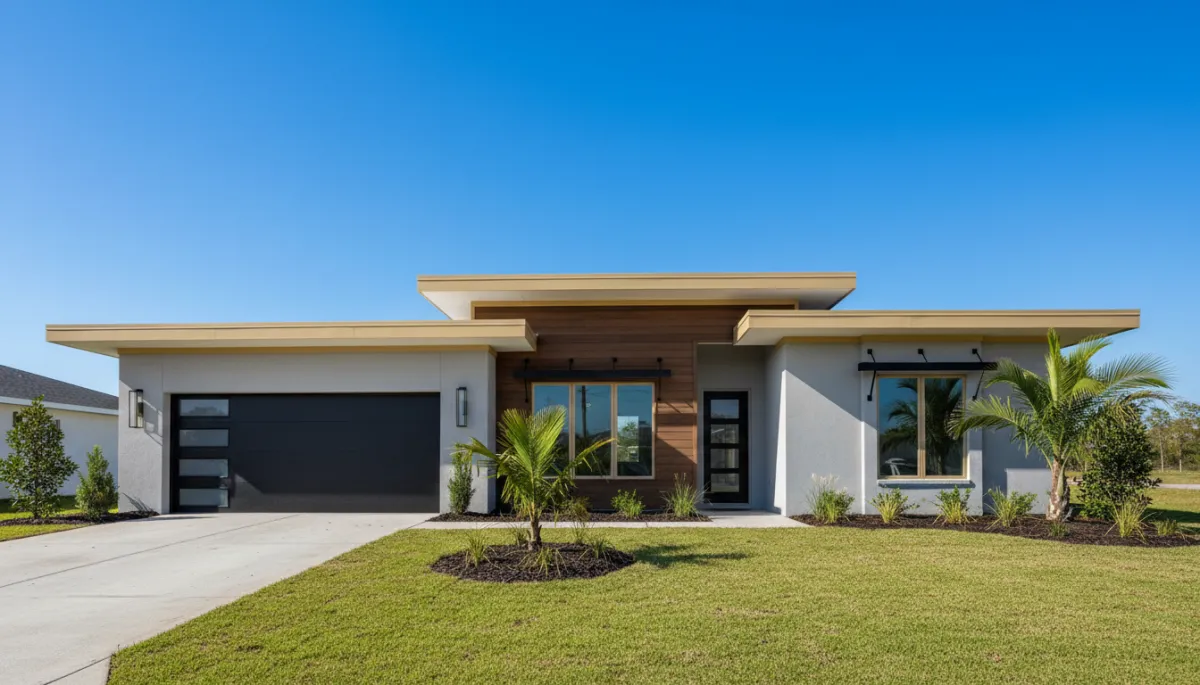 New construction home in a Crestview FL subdivision with modern curb appeal