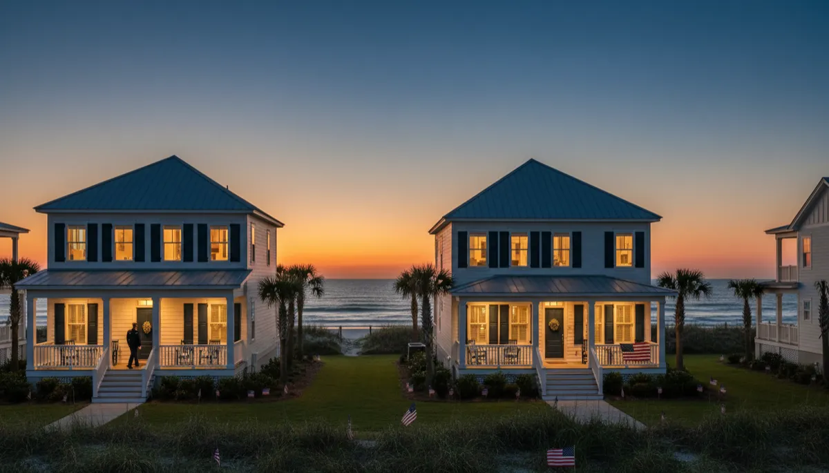 Coastal Emerald Coast homes welcoming military families with patriotic touches