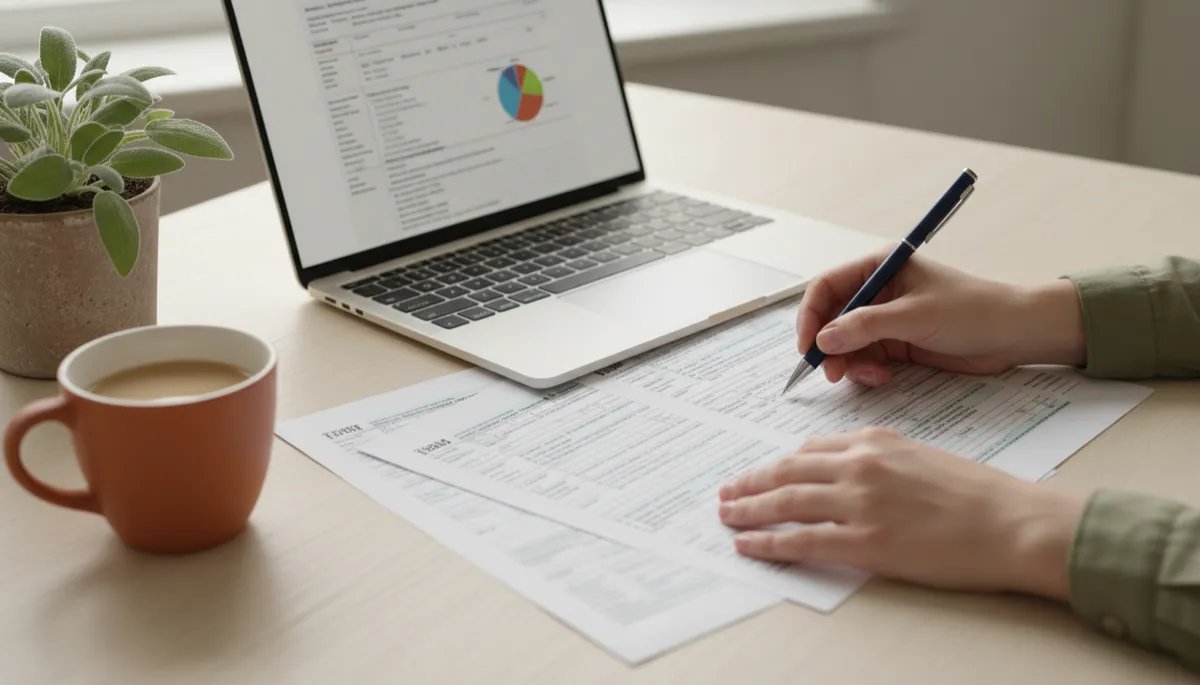 Florida couple reviewing combined income and tax planning documents together Florida couple reviewing combined income and tax planning documents together