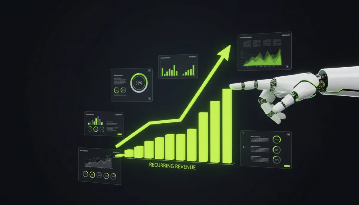 AI revenue automation dashboard showing predictable recurring revenue growth AI revenue automation dashboard showing predictable recurring revenue growth