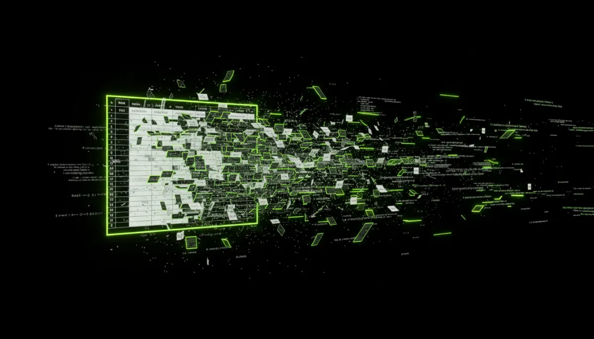 Crumbling spreadsheet visualizing the collapse of manual client management Crumbling spreadsheet visualizing the collapse of manual client management