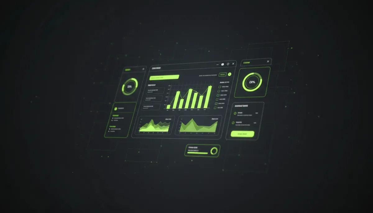 Modern CRM dashboard representing organized and automated client management Modern CRM dashboard representing organized and automated client management