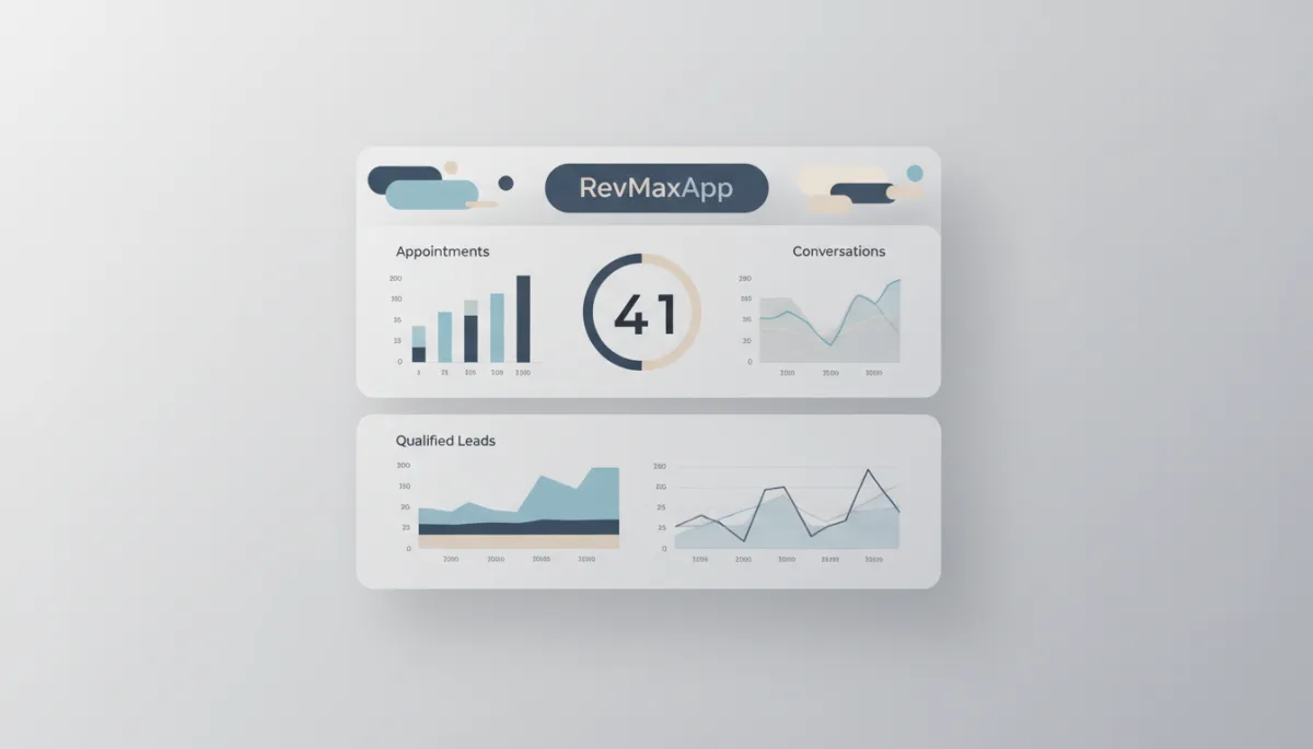 Professional dashboard view of RevMaxApp case study metrics for a Chennai real estate developer