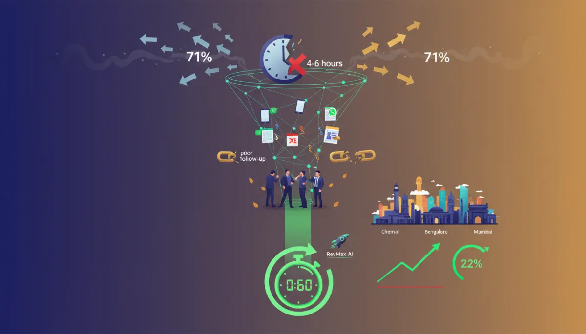 Indian real estate lead wastage statistics and 60 second response fix 2026