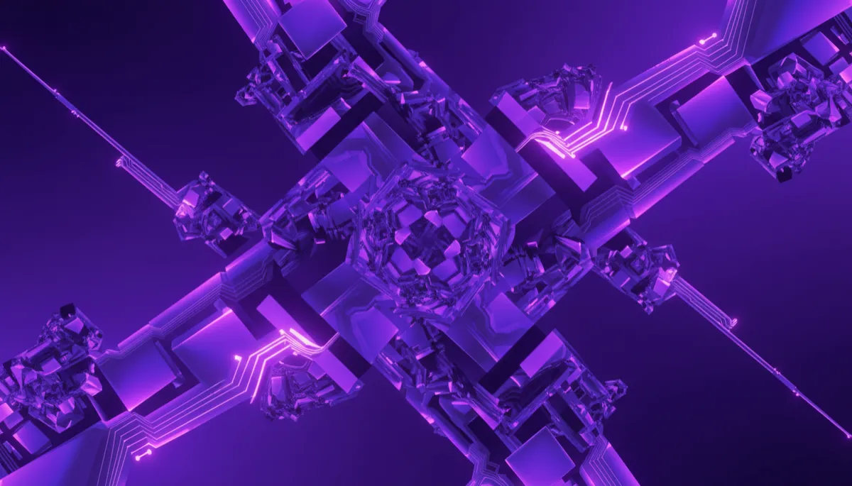 Abstract geometric visualization of AI-powered creator systems