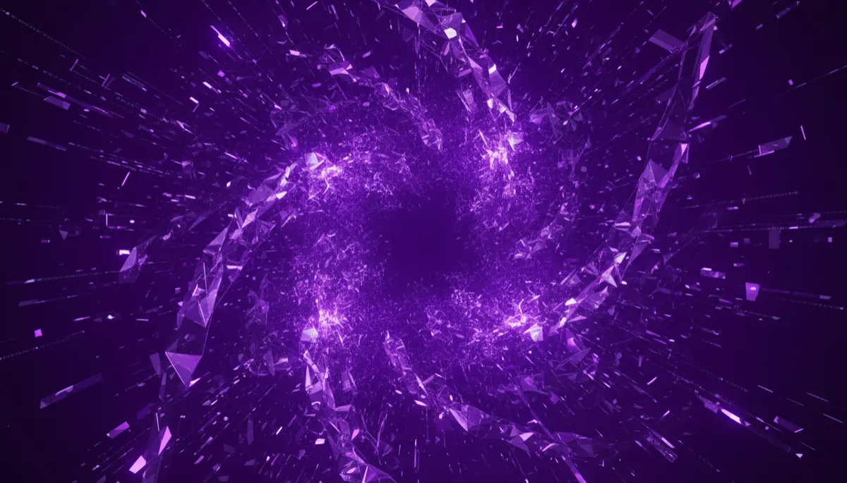 Abstract deep purple and violet data vortex symbolizing explosive AI growth potential for Florida businesses