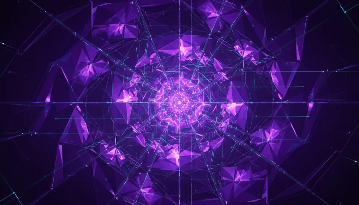 Abstract purple AI grid representing structured AI strategy for Florida businesses