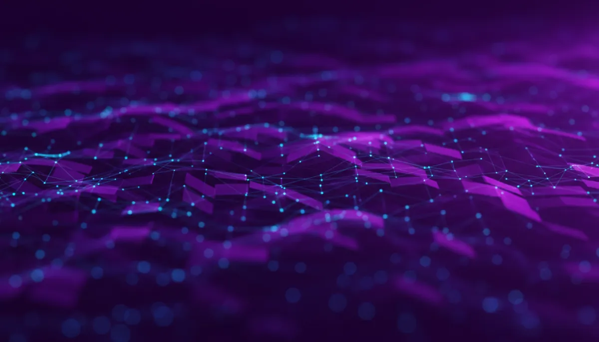 Abstract purple and violet circuit patterns representing AI systems powering Florida businesses