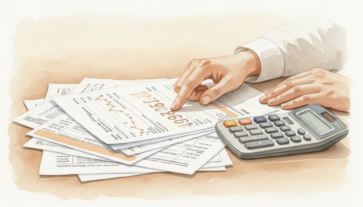 CPA mortgage advisor analyzing business tax returns and cash flow details