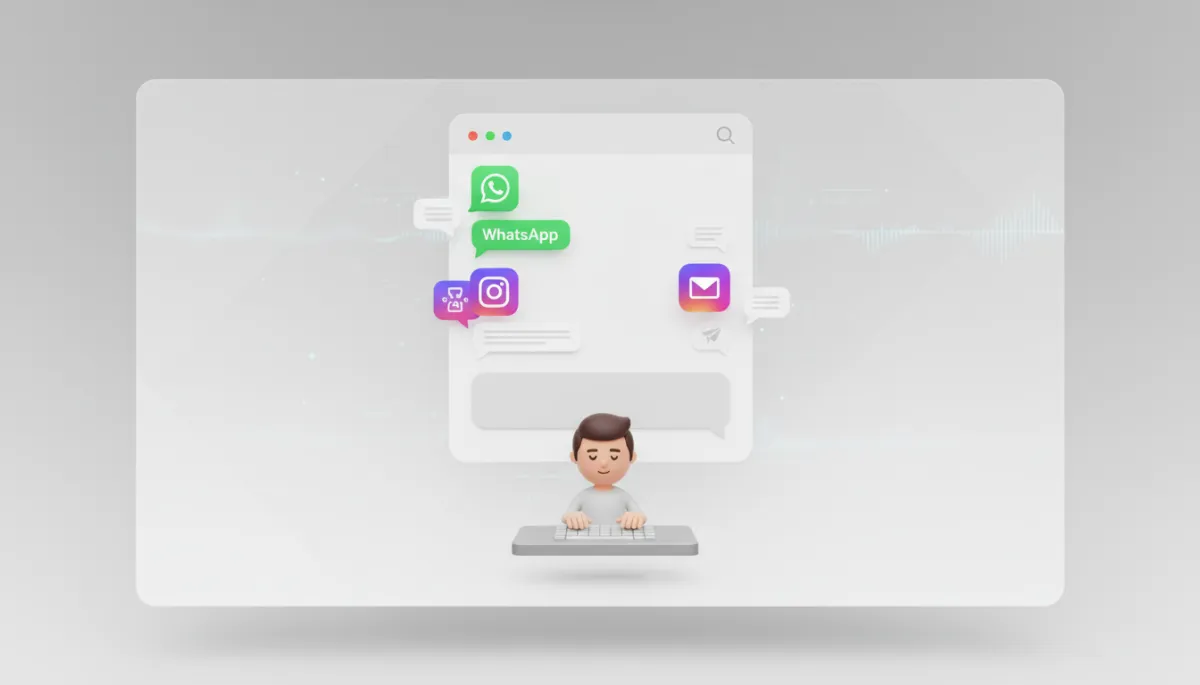 Agent managing unified customer conversations from a centralized messaging dashboard
