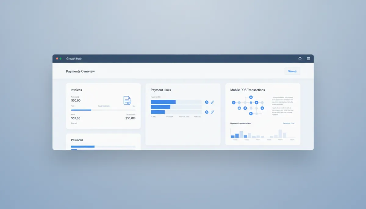 Growth Hub payments dashboard showing multiple payment sources in one place Growth Hub payments dashboard showing multiple payment sources in one place
