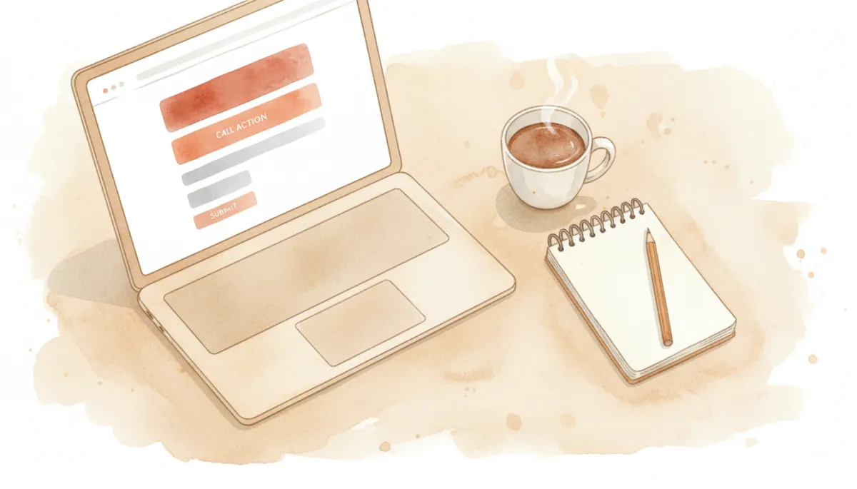 Website layout emphasizing clear call-to-action and lead capture form