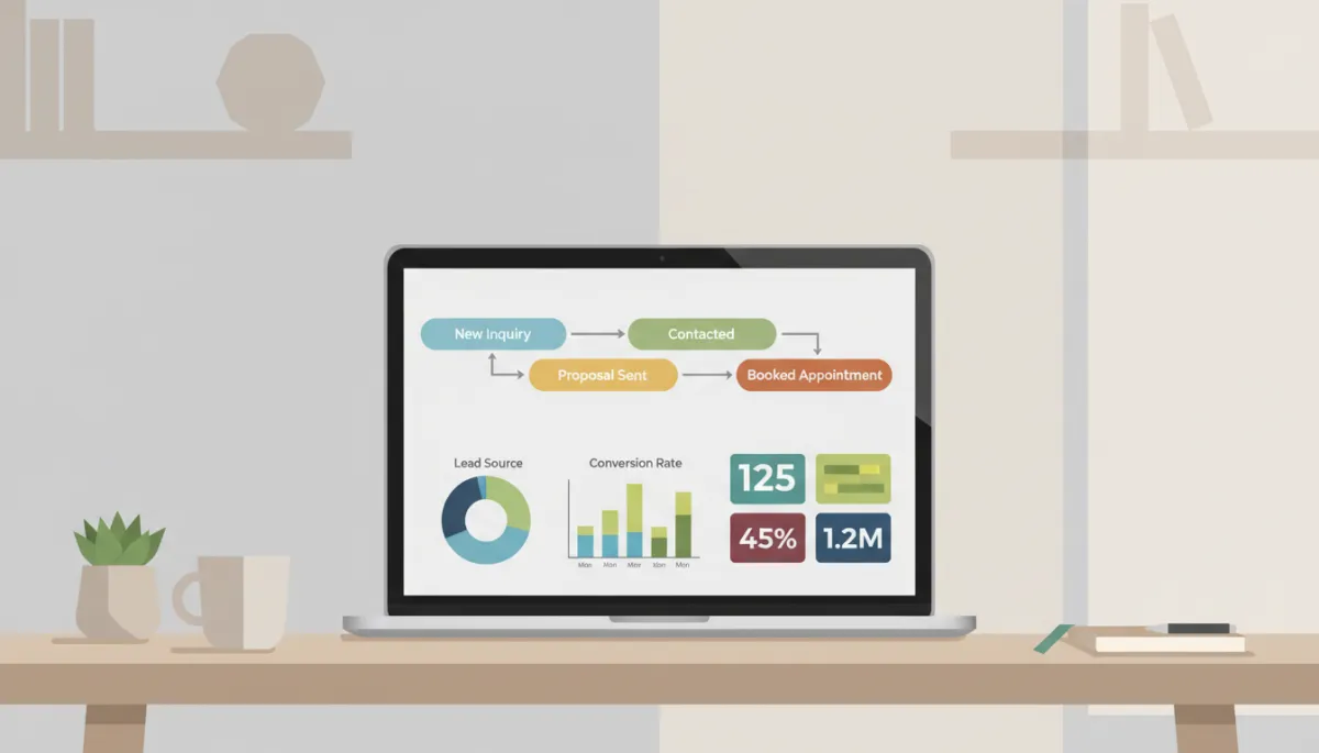 Professional dashboard showing an organized automated lead pipeline