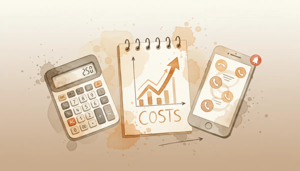 Visual representation of rising revenue losses from missed calls