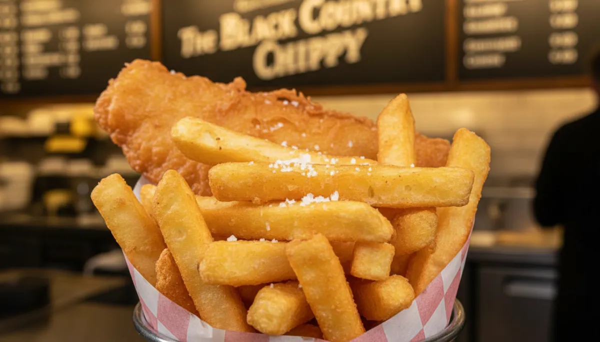Irresistible Battered Chips at The Black Country Chippy