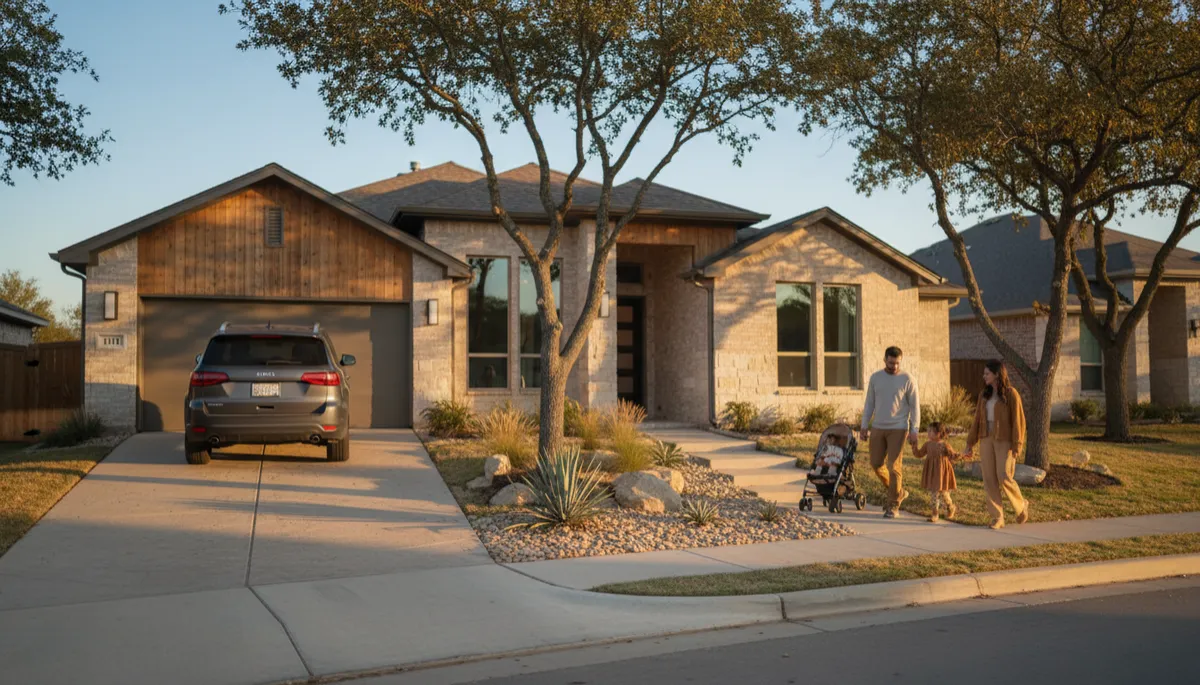 Photorealistic view of a modern warm neutral home in Filed neighborhood Frisco Texas Photorealistic view of a modern warm neutral home in Filed neighborhood Frisco Texas