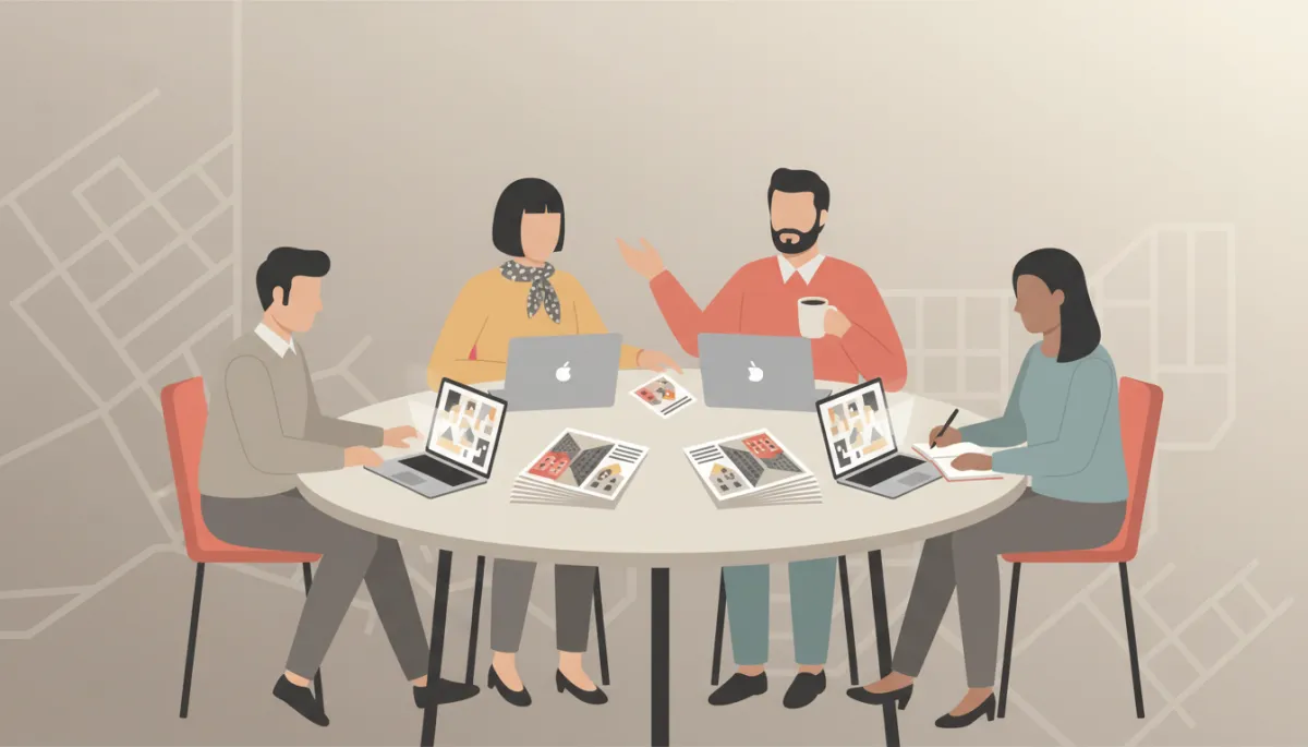Local business owners planning a cooperative marketing campaign