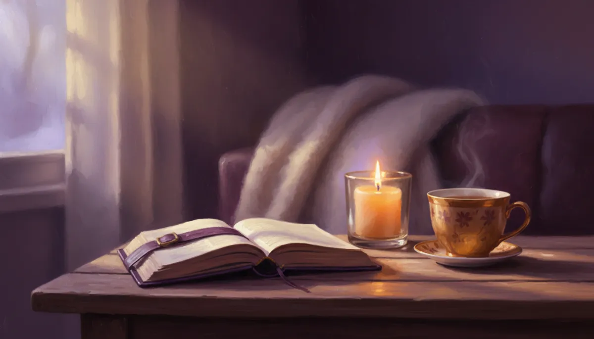 A reflective year-review journal and candle for December A reflective year-review journal and candle for December