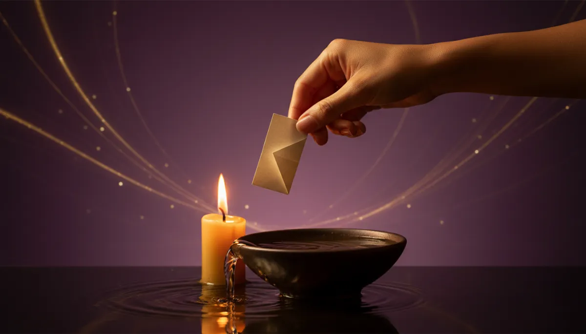 Releasing a written intention as a September release ritual