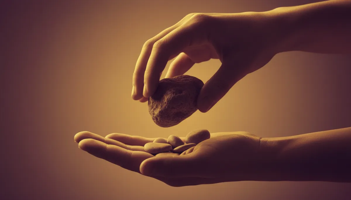 Manos acomodando piedras blancas sobre un lienzo para trazar un camino personal