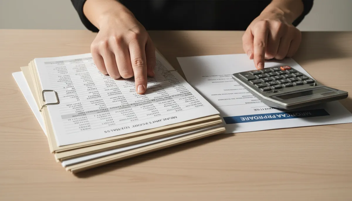 Bank statements and mortgage documents highlighting monthly deposits for qualifying income