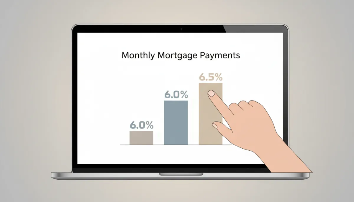 Mortgage payment comparison chart showing the impact of a 0.5% rate difference