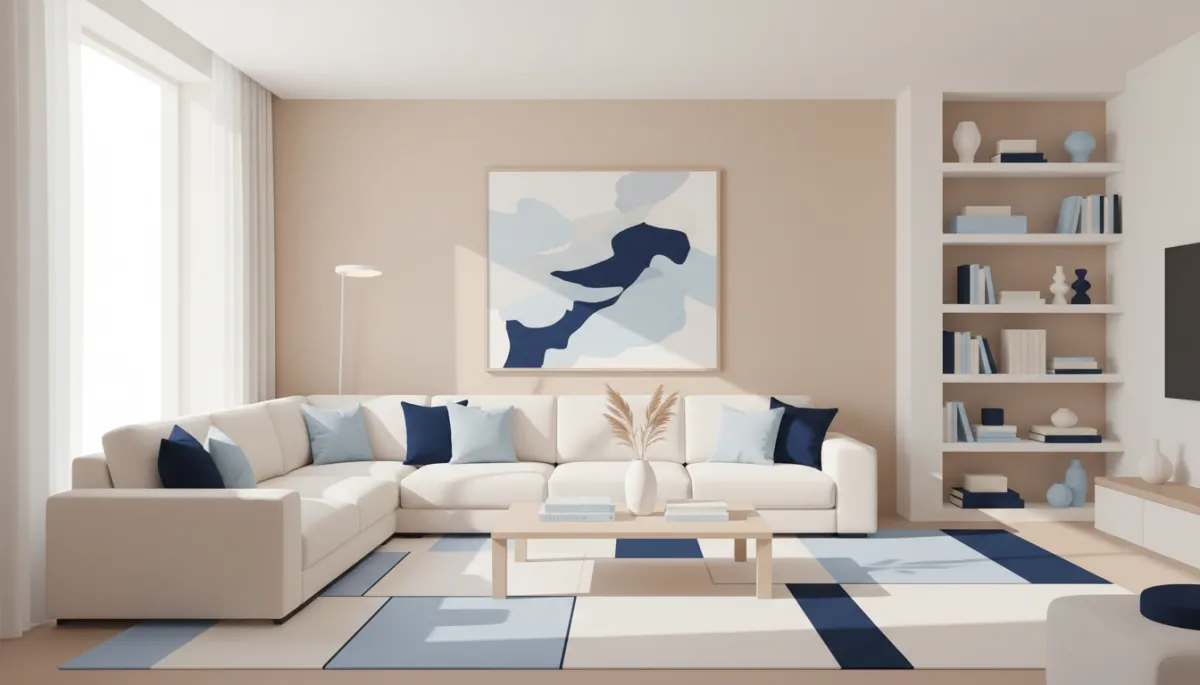 Professionally staged and photographed Arlington VA living room