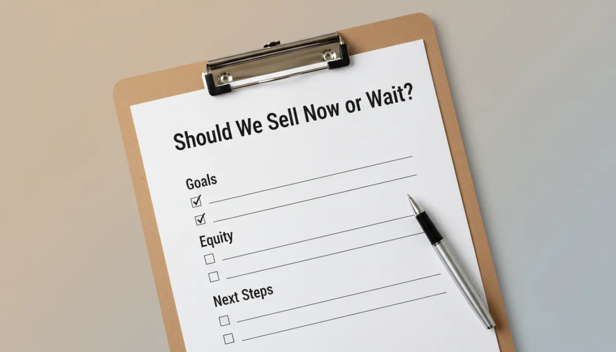 Homeowner checklist about whether to sell now or wait