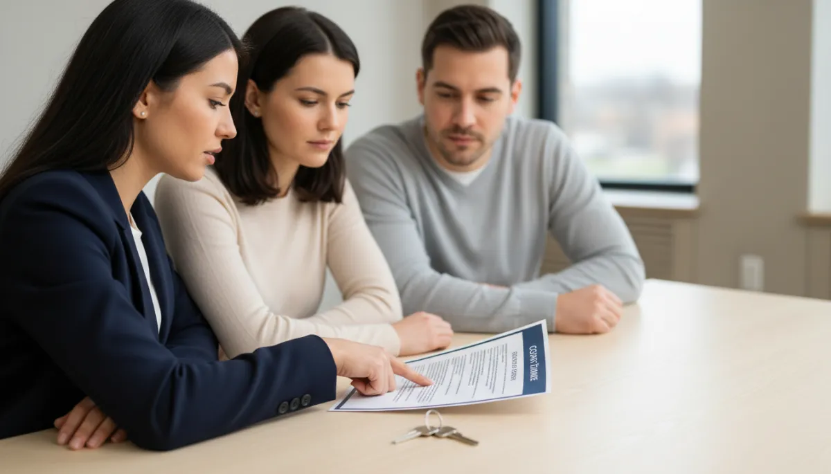 Home sellers in Fairfax VA reviewing their under-contract timeline with an agent
