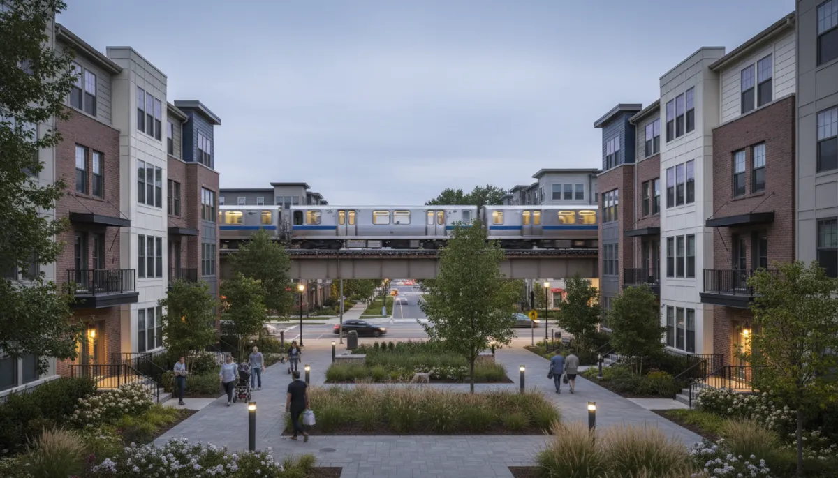 Townhouse community in Reston, Virginia near a Silver Line Metro station